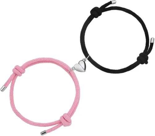 Vista 8 de Pulseras magnéticas para parejas, pulseras de atracción mutua, votos de amor eterno, pulseras de pareja ajustables, regalos de joyería expresan amor
