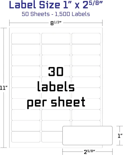 Vista 25 de Blank Labels Etiquetas de envío de media hoja, 5.5 x 8.5 pulgadas (5-1/2 x 8-1/2) etiqueta permanente blanca mate, inyección de tinta y láser