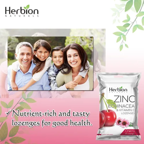 Vista 4 de HERBION Naturals - Pastillas de zinc, equinácea y vitamina C, 25 unidades, suplemento dietético para adultos y niños mayores de 5 años, promueve