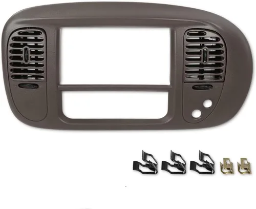 Vista 9 de Conjunto de bisel para panel de radio del salpicadero central compatible con Ford F-150 Expedición 97-03 Radio salpicadero central bisel panel