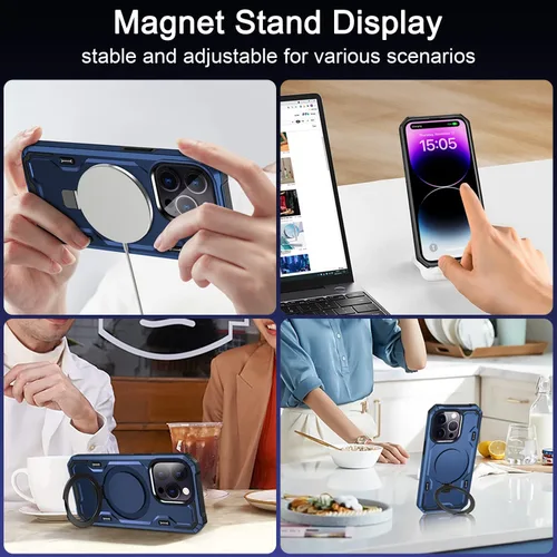 Vista 7 de Funda para iPhone 13 Pro de 6.1 pulgadas, compatible con Azul