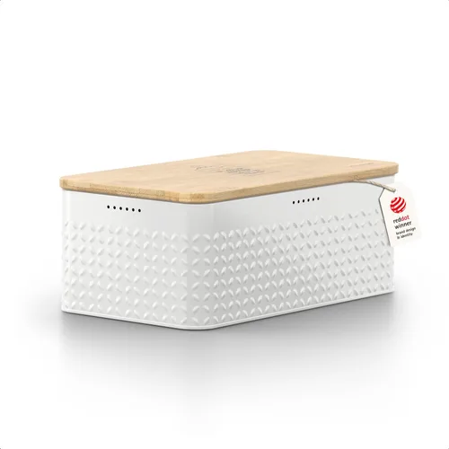 Vista 13 de LARS NYSØM Panera I Caja de pan de metal para una frescura duradera con almohadillas antideslizantes I Papelera para productos horneados con tapa