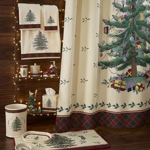 Vista 6 de Spode - Paquete de 2 toallas navideñas para dedos, suaves y absorbentes