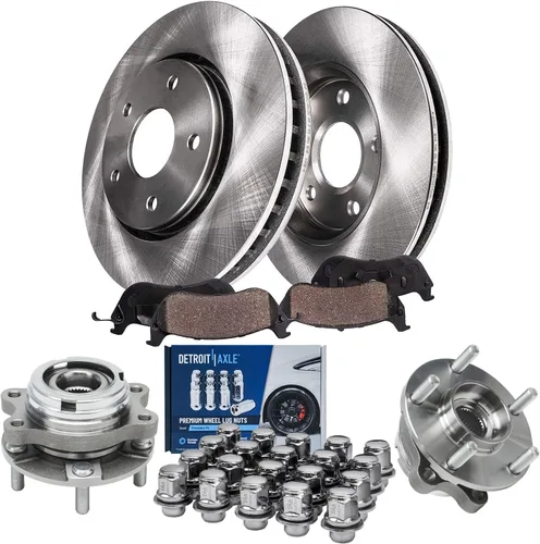 Vista 30 de Detroit Axle - Rotores de freno para Ford Mustang 2015 2016 2017 2018 2019 2020 2021 2022 2023 Rotores de freno de disco 2016 2017 2018 2019