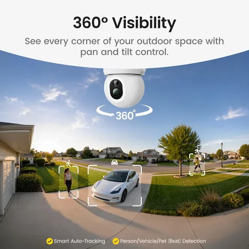 Vista 6 de aosu D1 Max, cámara de seguridad solar inalámbrica 4K 8MP para exteriores
