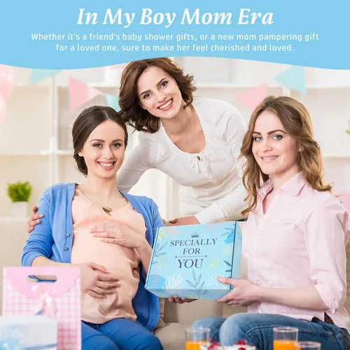 Vista 7 de iAOVUEBY Regalos para mamá y cesta de regalo para bebé, regalos de baby shower para futura mamá, regalos posparto para madres, paquete de cuidado