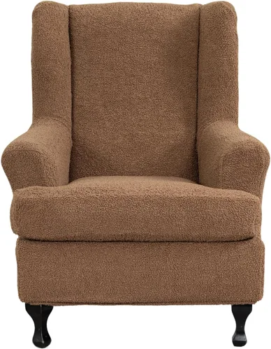 Vista 9 de Eco-Ancheng Fundas para silla con respaldo de ala, 2 piezas, fundas elásticas para silla con respaldo de ala, fundas para sillón con respaldo