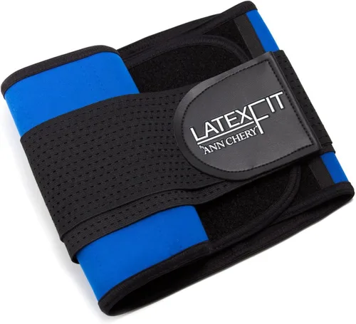 Vista 3 de Ann Chery 2051 Latex Fit Cintura Trimmer Cinturón Azul con Guaraná Adelgazar Gel. Cintura Entrenador Faja Colombiana