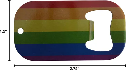 Vista 3 de LGBT Rainbow Flag Abrebotellas Heavy Duty Acero Inoxidable Regalo Idea Gay Lesbianas