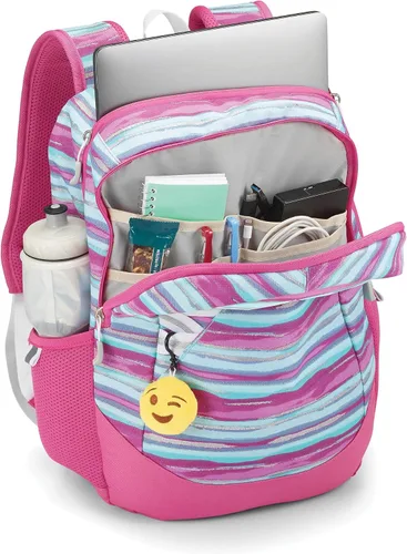 Vista 9 de High Sierra Outburst 2.0 - Bolsa de mano para libros con funda acolchada para tablet portátil, Rayas de acuarela, Tradicional