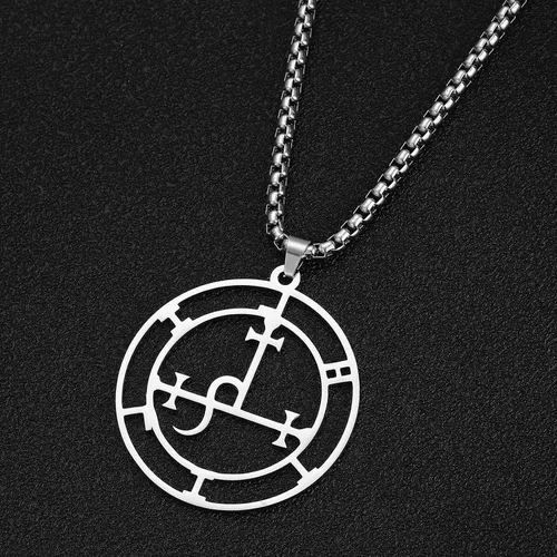 Vista 21 de EUEAVAN Sigil of Lilith Collar para mujeres y hombres Hécate gótico Lilith Diosa Sigil colgante Lucifer Signo mitología pagana joyería regalo