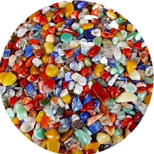 Vista 22 de 500 cuentas de piedra natural con virutas naturales, citrino de 0.317 a 0.315 pulgadas, piedras preciosas irregulares de cristal curativo, cuentas