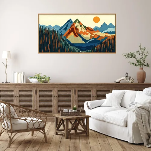 Vista 204 de FWIEXA Juego de Arte de Lienzo Bohemio Enmarcado para Pared, Cuadros Botánicos Verde Salvia Decoración de Pared, Impresiones de Arte de Plantas