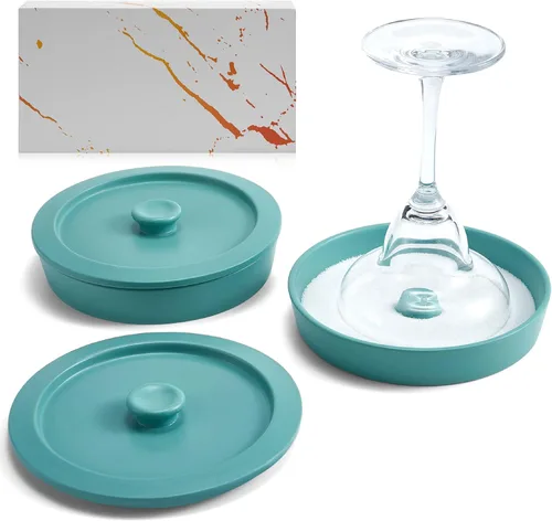 Vista 8 de Margarita - Juego de 2 rimmer de sal con tapas (hecho de cerámica), accesorios de bar para el hogar, kit de barman de regalo Margarita, sal y azúcar