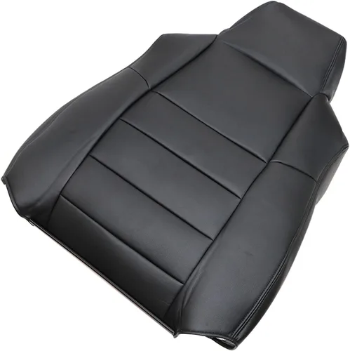 Vista 4 de GXARTS Funda de asiento de cuero de repuesto para parte superior del lado del conductor, color negro, compatible con Ford F-250 F-350 F-450 F-550