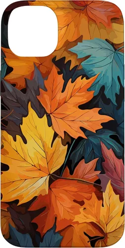 Vista 15 de Colorful Leaves Otoño y Otoño Tema, Otoño Color Funda para iPhone 17