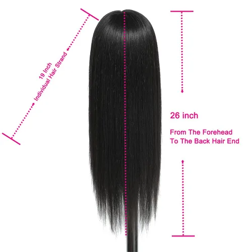 Vista 3 de NAYOO Cabeza de maniquí con cabello y soporte, maniquíes de cabello 60% real para practicar, cabezas de maniquí de cosmetología para práctica