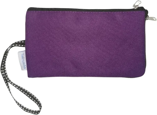 Vista 9 de Tainada Bolso de mano para teléfono para mujer, con doble cremallera, cartera para iPhone 15 Pro Max, 15 Plus, Samsung S23+ Azure Blue
