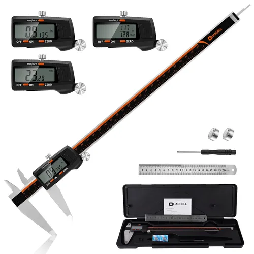 Vista 8 de HARDELL Calibrador Digital de 6 Pulgadas con Pantalla LCD Grande, Herramienta de Medición de Calibradores con Función de Apagado Automático