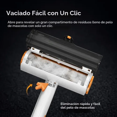 Vista 8 de Removedor de pelo de mascotas para muebles, herramienta reutilizable de eliminación de pelo de mascotas, removedor de pelo autolimpiante para sofá