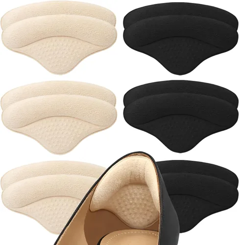 Vista 9 de 6 pares de almohadillas de talón para zapatos sueltos, almohadillas de talón para zapatos demasiado grandes, para hombres y mujeres, protectores