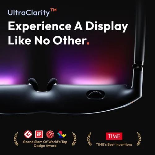 Vista 3 de VITURE Gafas Pro XR/AR, pantalla de 135 pulgadas, 120 Hz, 1000 nits, audio Harman, película electrocrómica, ajustes de miopía, para iPhone