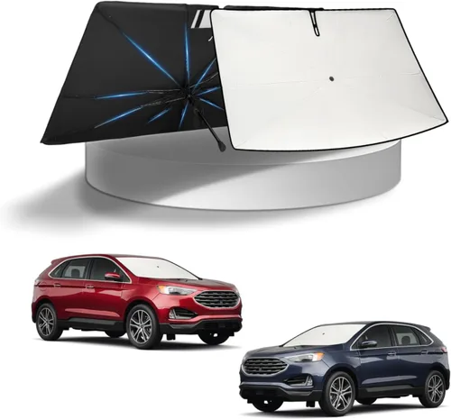 Vista 320 de KUST - Parasol plegable para parabrisas para BMW X1 E84, accesorios 2011 2012 2013 2014 2015, protector de visera de sol ajustable que bloquea