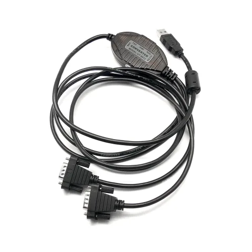 Vista 2 de UTEK USB a 2 puertos RS232 convertidor, adopta Reino Unido con Chipset FTDI, Win XP/Vista/7/8/10/CE/Mac/Linux soporta longitud de 4.9 ft ut-8812