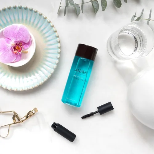 Vista 3 de AHAVA Desmaquillante de ojos Time To Clear - Desmaquillante bifásico, elimina el maquillaje de ojos impermeable, no deja residuos pegajosos, deja