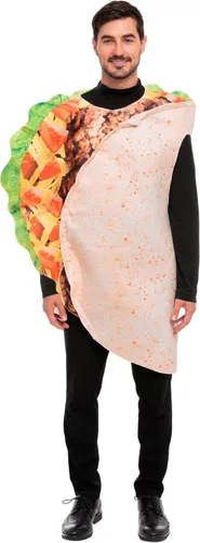 Vista 2 de Spooktacular Creations Taco Costume Adult Halloween Costume Burrito Food Costume for Halloween Dress Up Cosplay Party