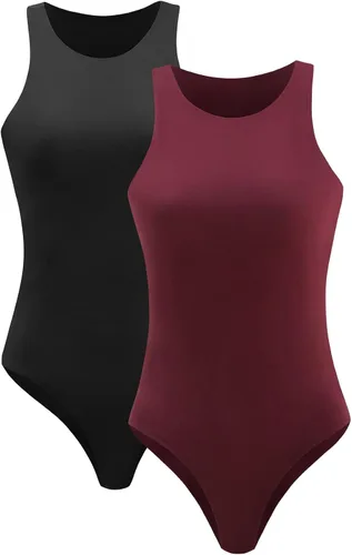 Vista 6 de Body sexy para mujer con cuello halter, body de moda sin mangas, paquete de camisetas sin mangas