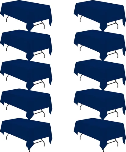 Vista 178 de BRILLMAX - Manteles para mesa rectangular de 6 pies, tela de lino de poliéster, lavable, para boda, recepción, banquete, fiesta de cumpleaños, 60 x