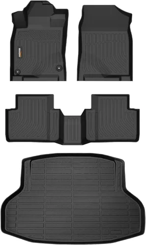 Vista 40 de Alfombrillas para todo tipo de clima y forro de carga para Volkswagen Atlas 2018-2026 (asientos de 6 pasajeros), juego completo de 3 filas