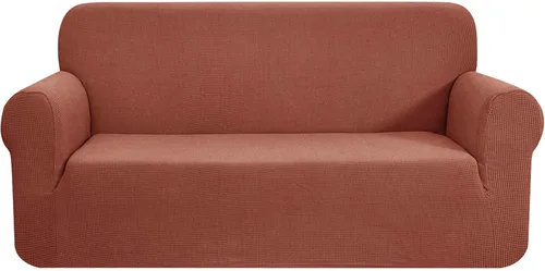 Vista 9 de CHUN YI - Funda elástica de 1 pieza para sillón grande, funda protectora suave de Jacquard con elastano, detalle de cuadros y parte inferior
