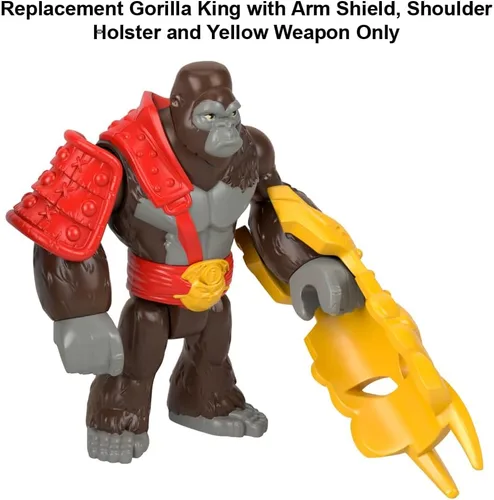 Vista 4 de Fisher-Price Pieza de repuesto Imaginext Gorilla Fortress Playset – HML57 – GYX00 ~ Repuesto Posable Gorilla King con protector de brazo, funda