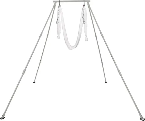 Vista 9 de HECASA 8.1 FT Aerial Yoga Stand 550lbs Max Capacity for Indoor and Outdoor Fitness Bodybuilding Height Adjustable for Yoga Frame