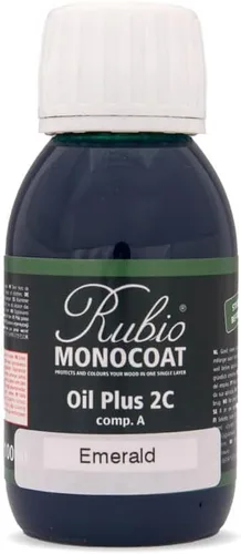 Vista 32 de Rubio Monocoat Muestra de Tinte y Acabado para Madera - Niebla 5% Aceite Plus Parte A Aceite de linaza para madera de secado rápido y ecológico