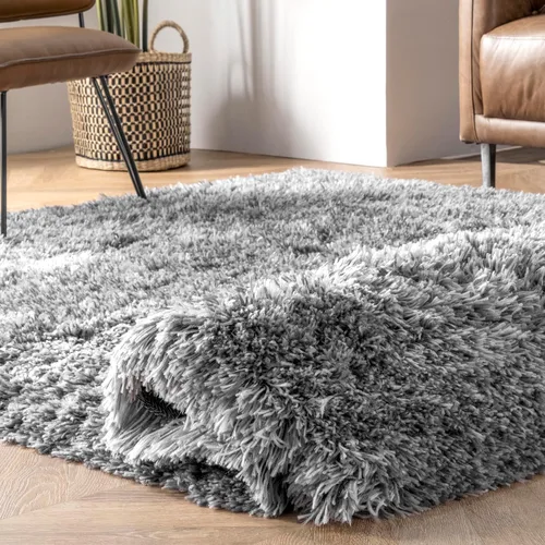 Vista 6 de nuLOOM Kristan Modern Shag - Alfombra decorativa, 3 x 5, color gris