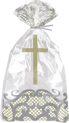 Vista 12 de Unique Fancy Blue Cross - Servilletas de almuerzo para la primera comunión (paquete de 16), elegantes y benditas esenciales para fiestas, perfectas