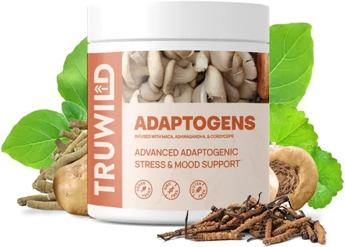 Vista 9 de TruWild Adaptogen Blend con Cordyceps Maca Ashwagandha - Mezcla de hongos de espectro completo para apoyo y función diarios, fórmula totalmente