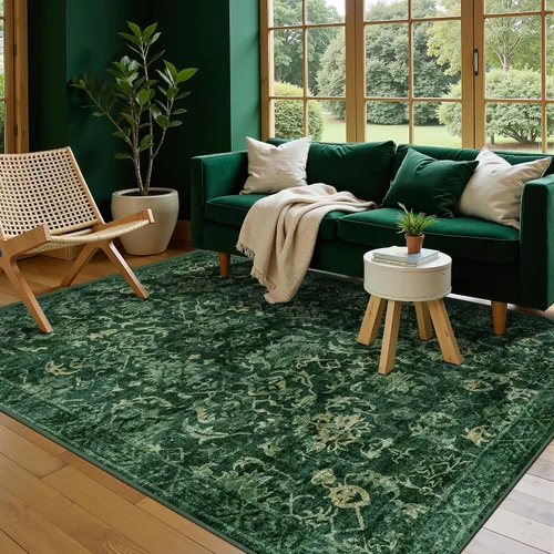 Vista 18 de Alfombra de área pequeña de 2 x 3 pulgadas, color beige, para entrada, baño, cocina, antideslizante, de pelo bajo, lavable, moderna alfombra bohemia