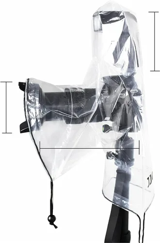 Vista 8 de 2 piezas de cubierta transparente de lluvia para cámara con flash para cámara + lente de hasta 6.3 x 9.8 pulgadas (DXL) Waterproof,PE