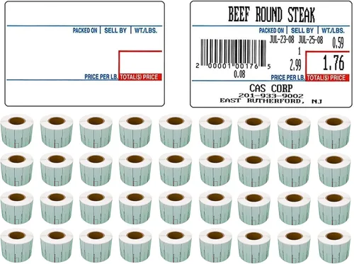 Vista 5 de Labels LST-8000 - Báscula de impresión térmica de 12 rollos, 12,000 etiquetas, compatible con CAS LP-1000 CL-5000 CL-5500 CL-7200, Easy Weigh