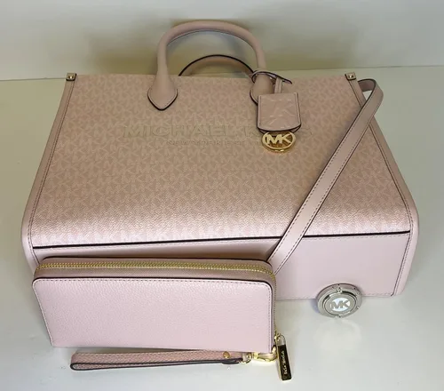 Vista 5 de Michael Kors Mirella MD EW - Bolsa de mano con logotipo grande continental y gancho para bolso