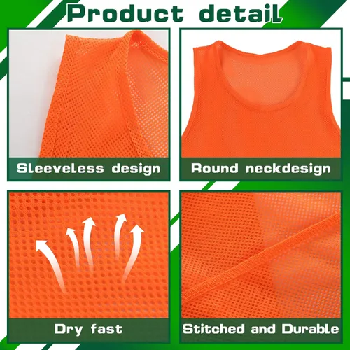 Vista 2 de 48 piezas de camisetas deportivas juveniles de fútbol para practicar baloncesto, 4 colores, 4 equipos para entrenamiento de equipo de fútbol
