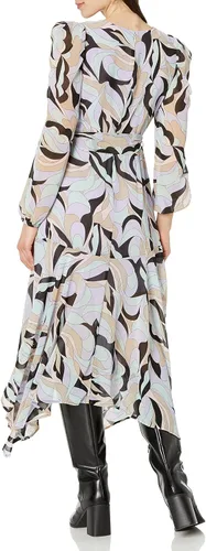 Vista 4 de Calvin Klein Vestido cruzado de imitación para mujer