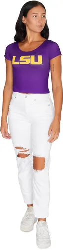 Vista 186 de Lojobands Camiseta corta ajustada para mujer, hecha en Estados Unidos, talla única