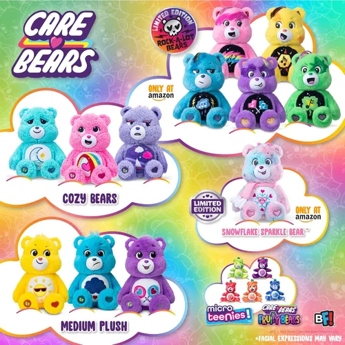 Vista 8 de Care Bears Peluche de tamaño mediano de 14 pulgadas - Oso acogedor para dormir