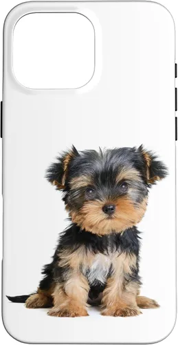 Vista 19 de Yorkie Puppy Portrait Cute Yorkshire Terrier Dog Lover - Carcasa para iPhone 17