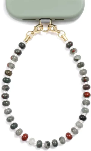 Vista 12 de Dije de piedra natural para teléfono, correa de muñeca de teléfono curativa con cuentas, cordón de cadena para teléfono celular hecho a mano